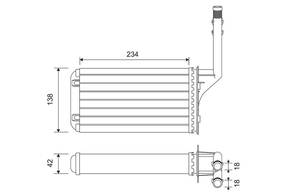 Radiateur de chauffage VALEO ref. 812016